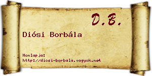 Diósi Borbála névjegykártya