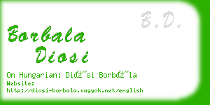 borbala diosi business card